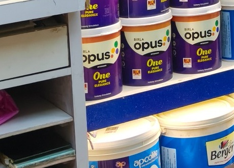 Birla Opus One real in-store photograph at Islamia Paints & Decor, Topsia Kolkata