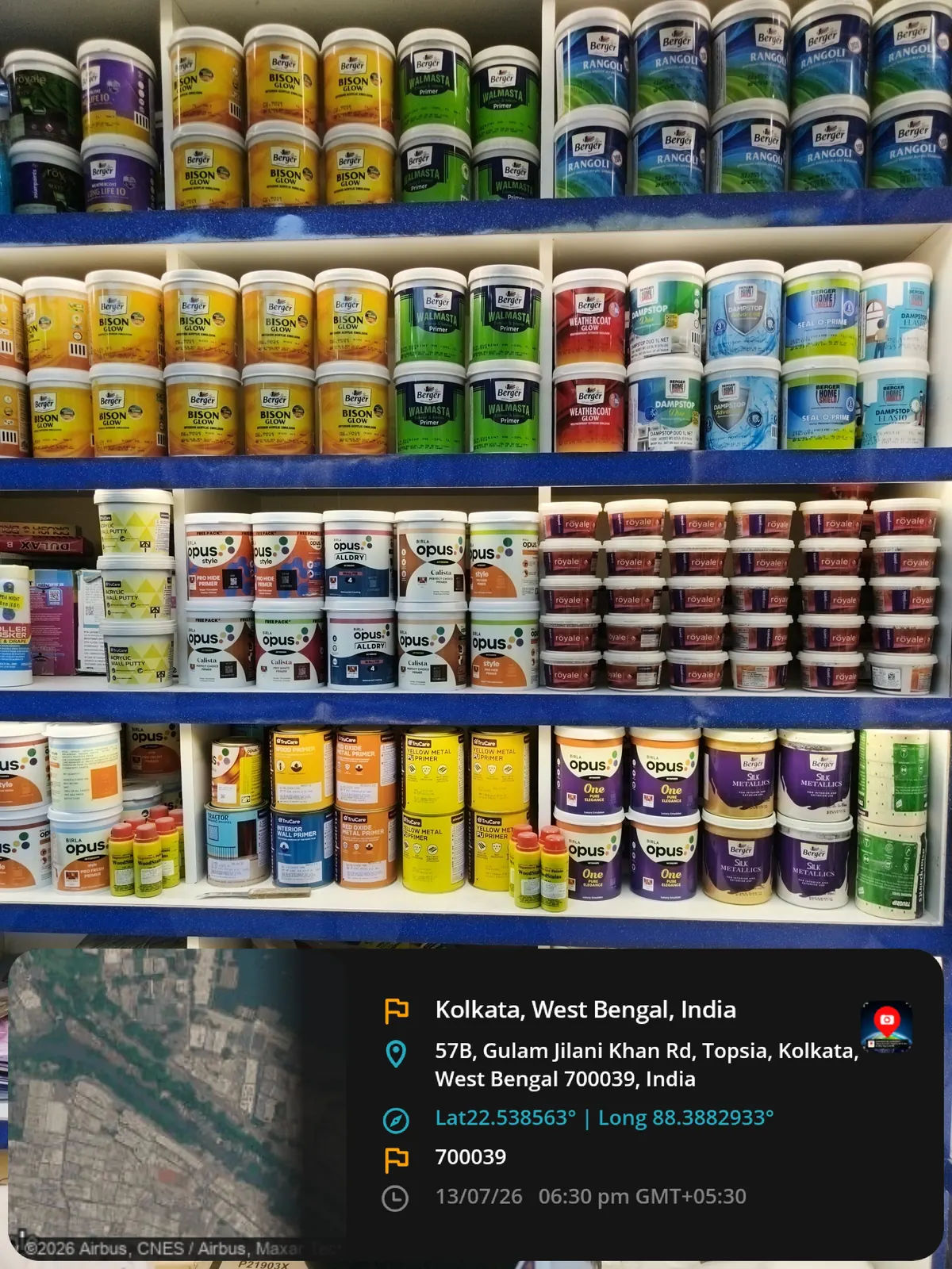 Asian Berger Birla Opus All Paint shop Islamia Paints Decor — Islamia Paints & Decor, 57B Gulam Jilani Khan Road, Topsia, Kolkata