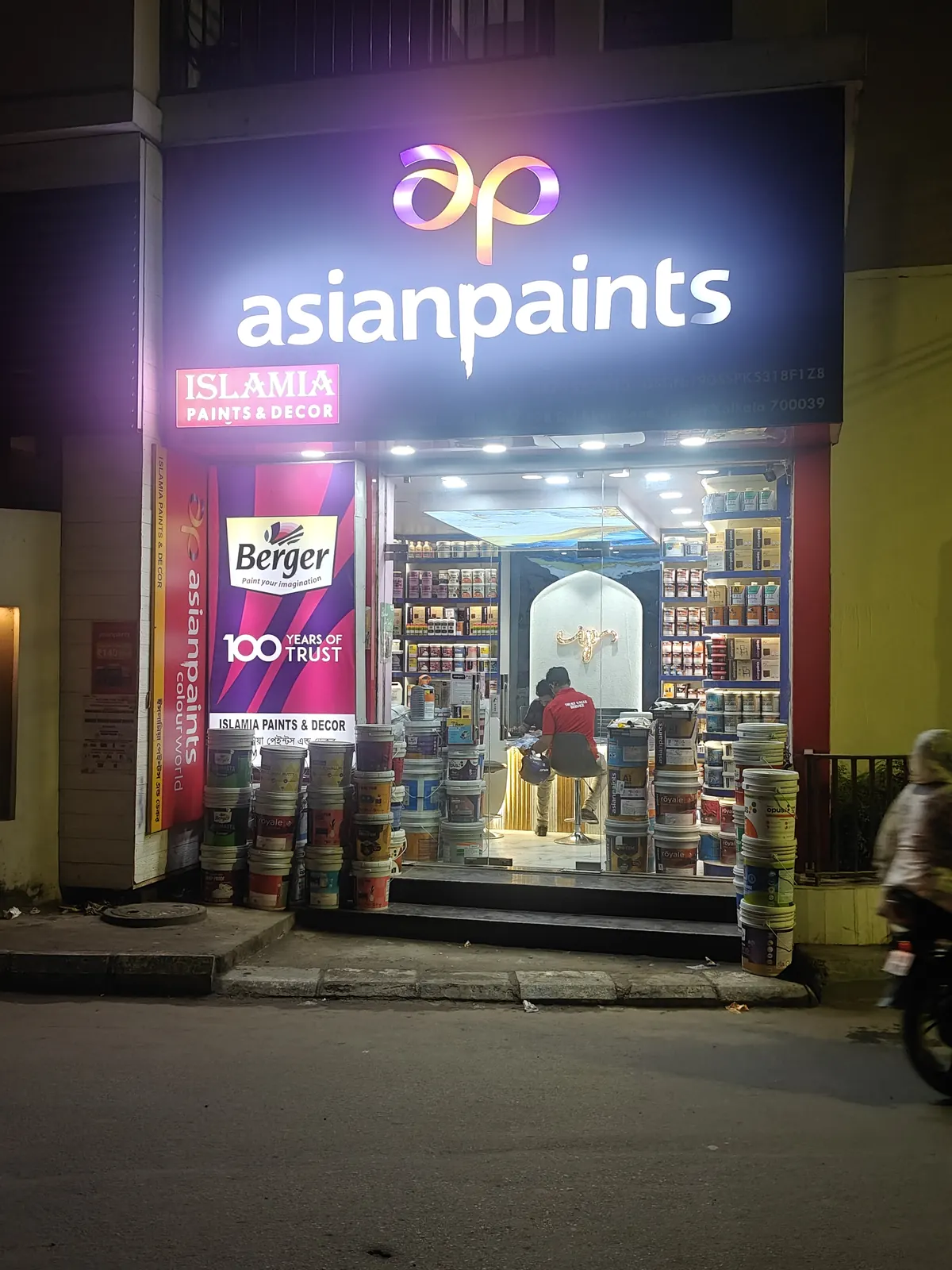 Berger Paints Authorised Dealer in Kolkata — Islamia Paints & Decor, 57B Gulam Jilani Khan Road, Topsia, Kolkata