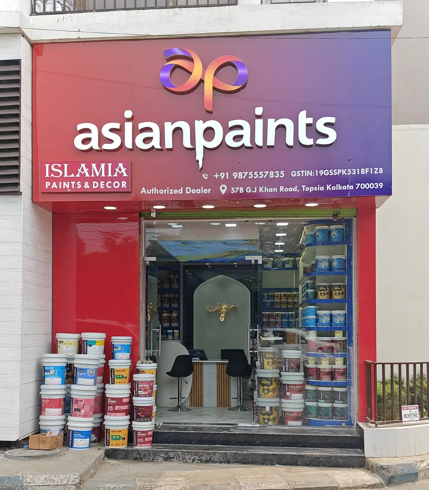 Best Paint shop near Me Asain Paints near Me — Islamia Paints & Decor, 57B Gulam Jilani Khan Road, Topsia, Kolkata