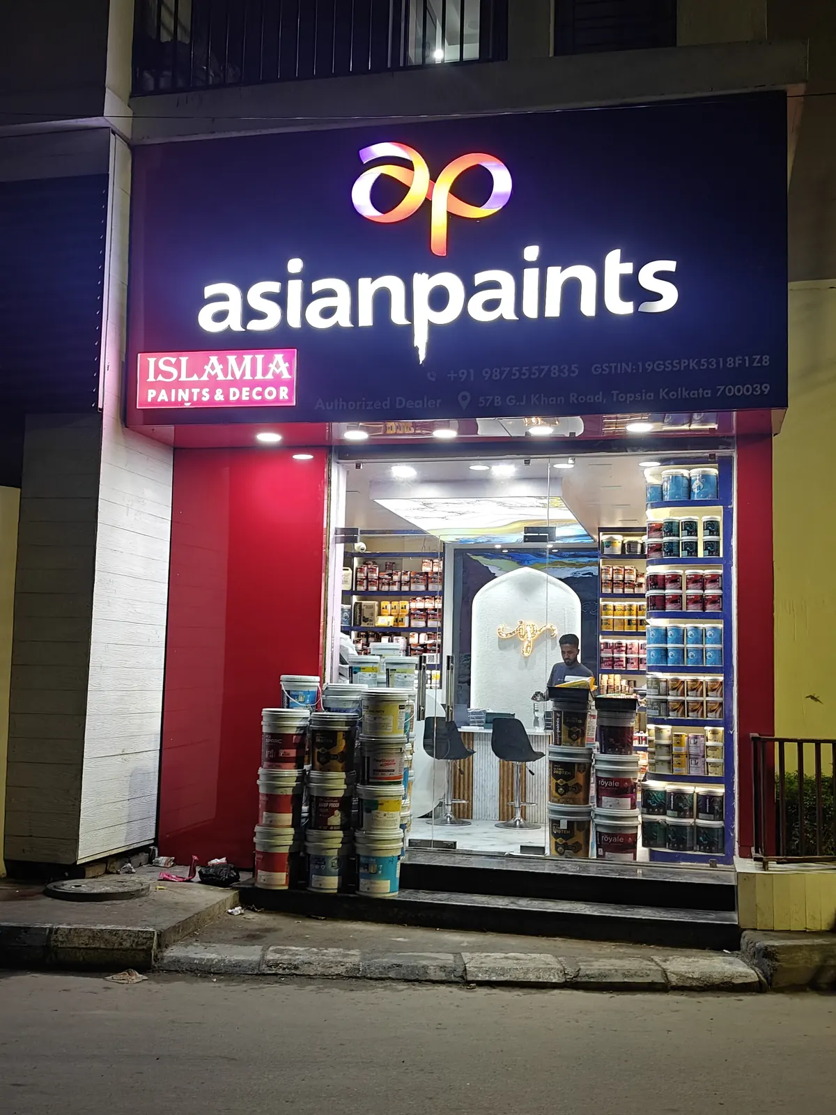 Birla Opus Dealer in Kolkata Islamia Paints Decor — Islamia Paints & Decor, 57B Gulam Jilani Khan Road, Topsia, Kolkata